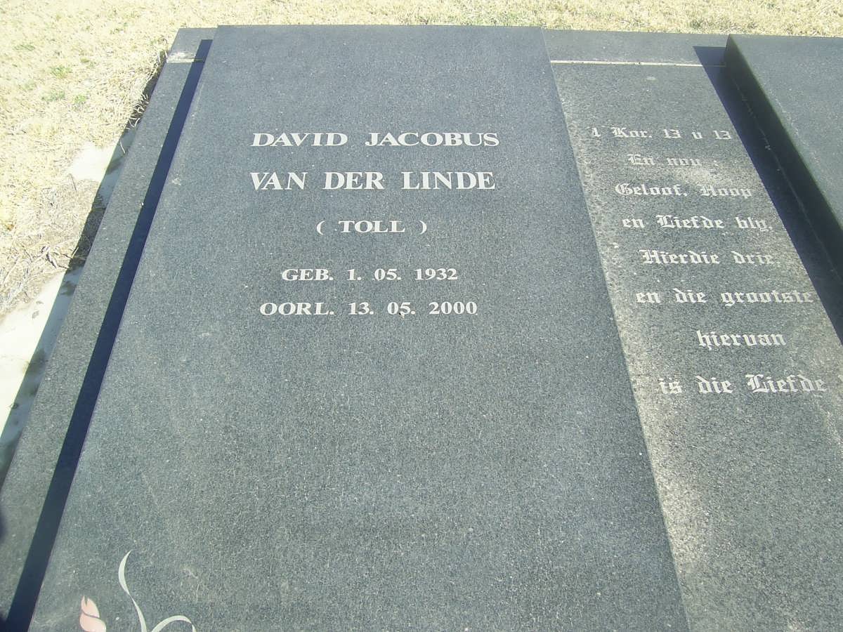 LINDE David Jacobus, van der 1932-2000