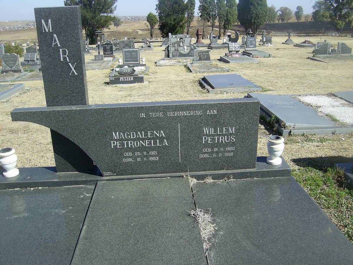 MARX Willem Petrus 1920-1988 &amp; Magdalena Petronella 1921-1983