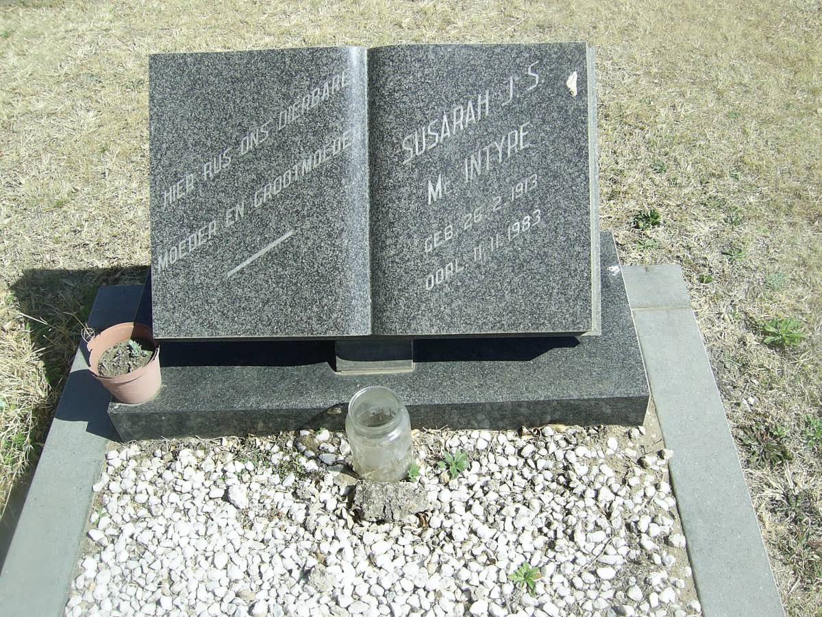 McINTYRE Susarah J.S. 1913-1983