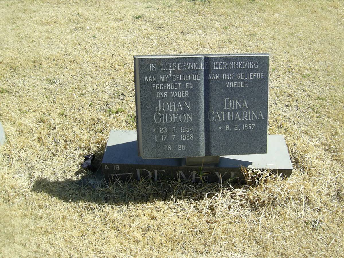MEYER Johan Gideon, de 1954-1988 &amp; Dina Catharina 1957-