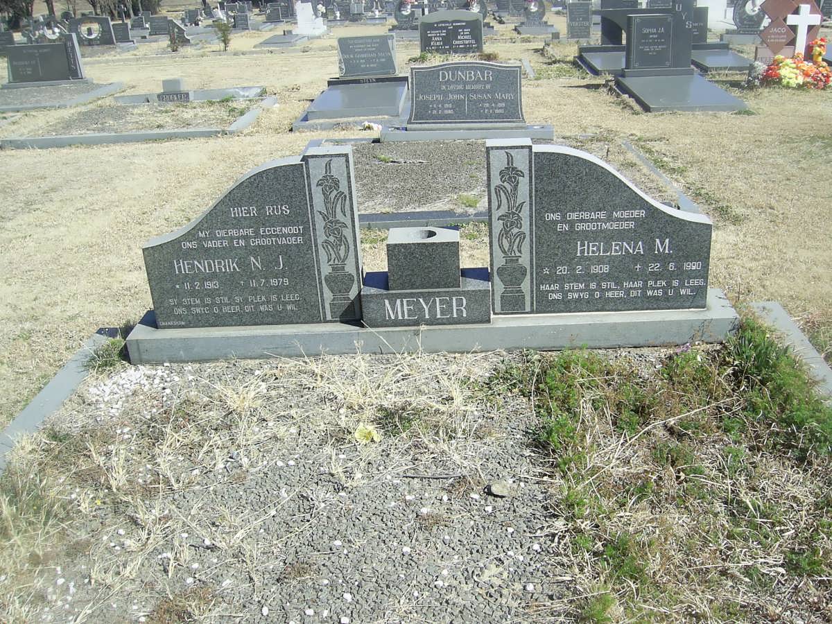 MEYER Hendrik N.J. 1913-1979 &amp; Helena M. 1908-1990