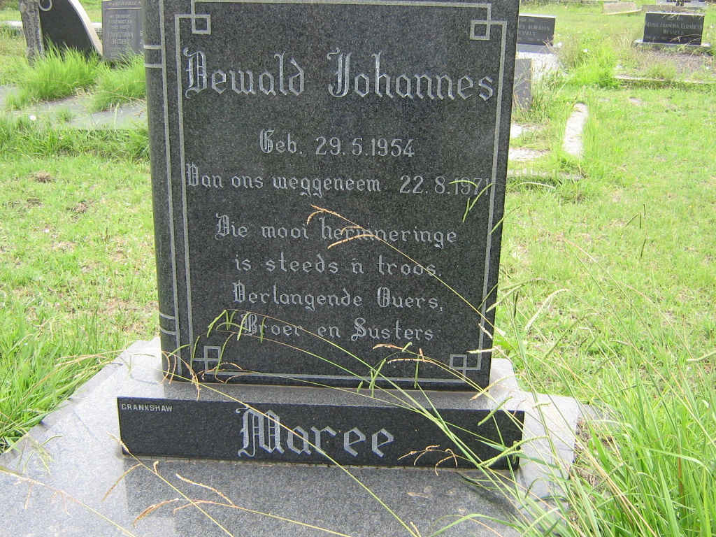 MAREE Dewald Johannes 1954-1971