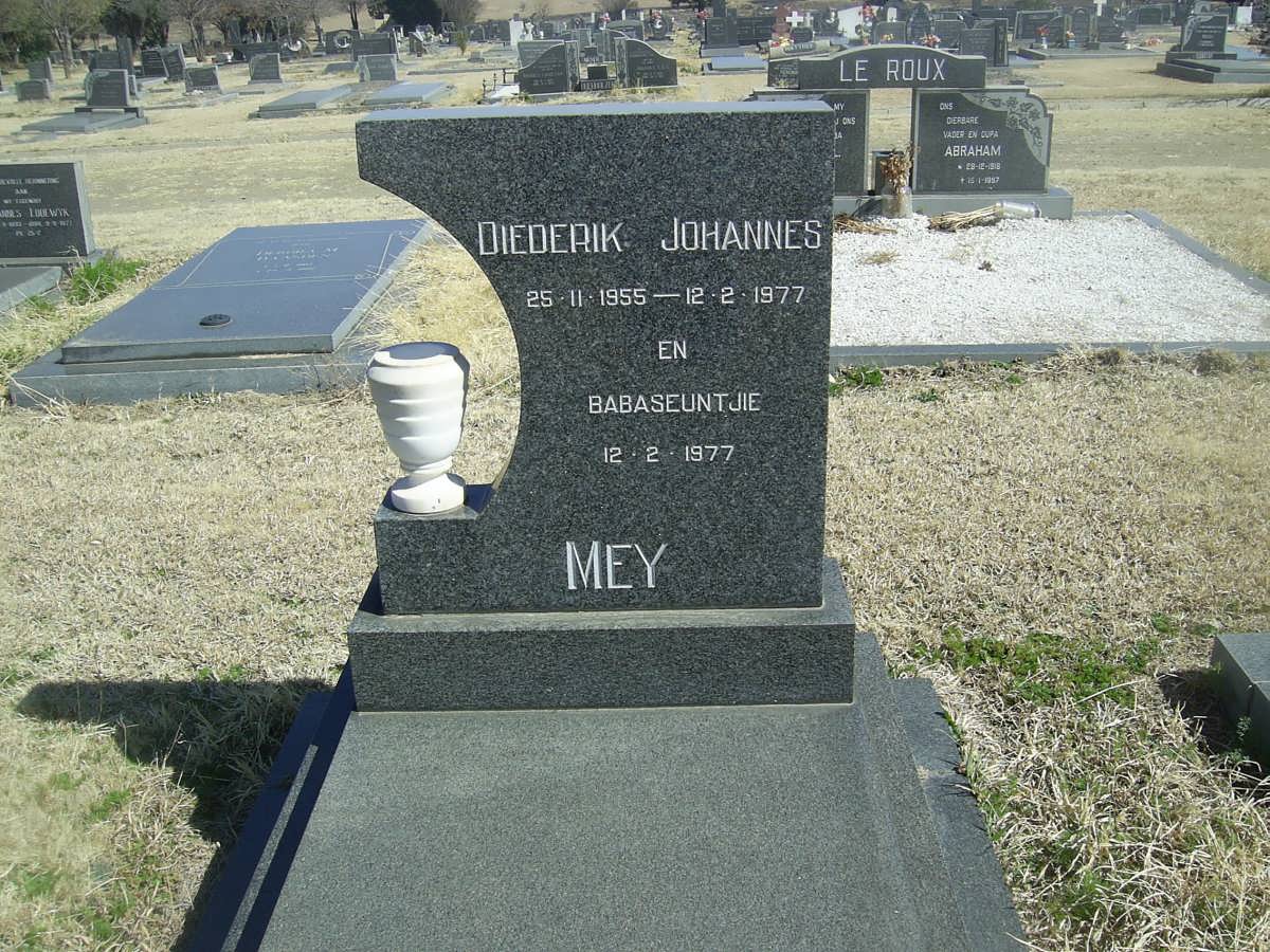 MEY Diederik Johannes 1955-1977 :: MEY Baby son -1977