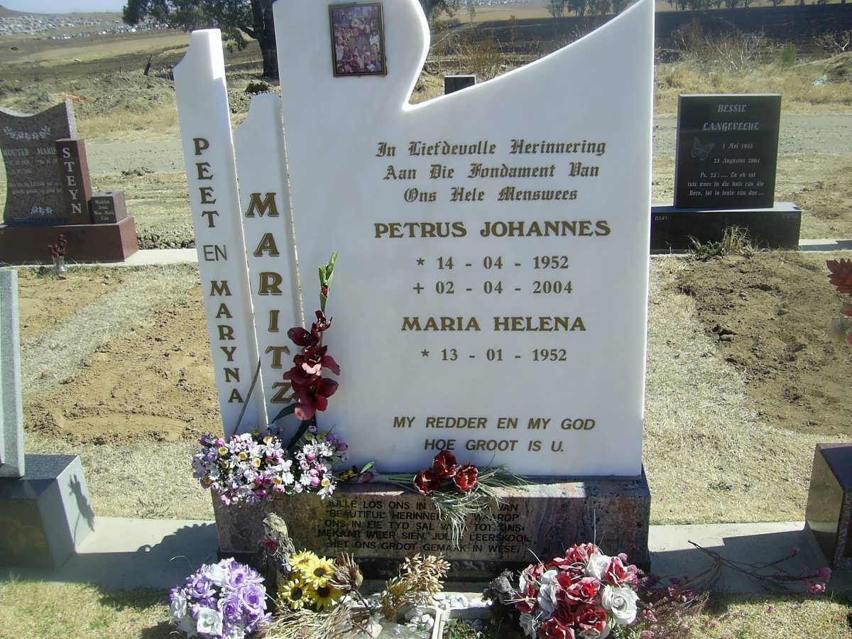 MARITZ Petrus Johannes 1952-2004 &amp; Maria Helena 1952-