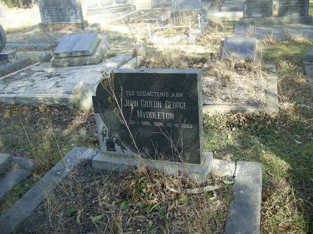 MYDDLETON John Gideon George 1906-1969