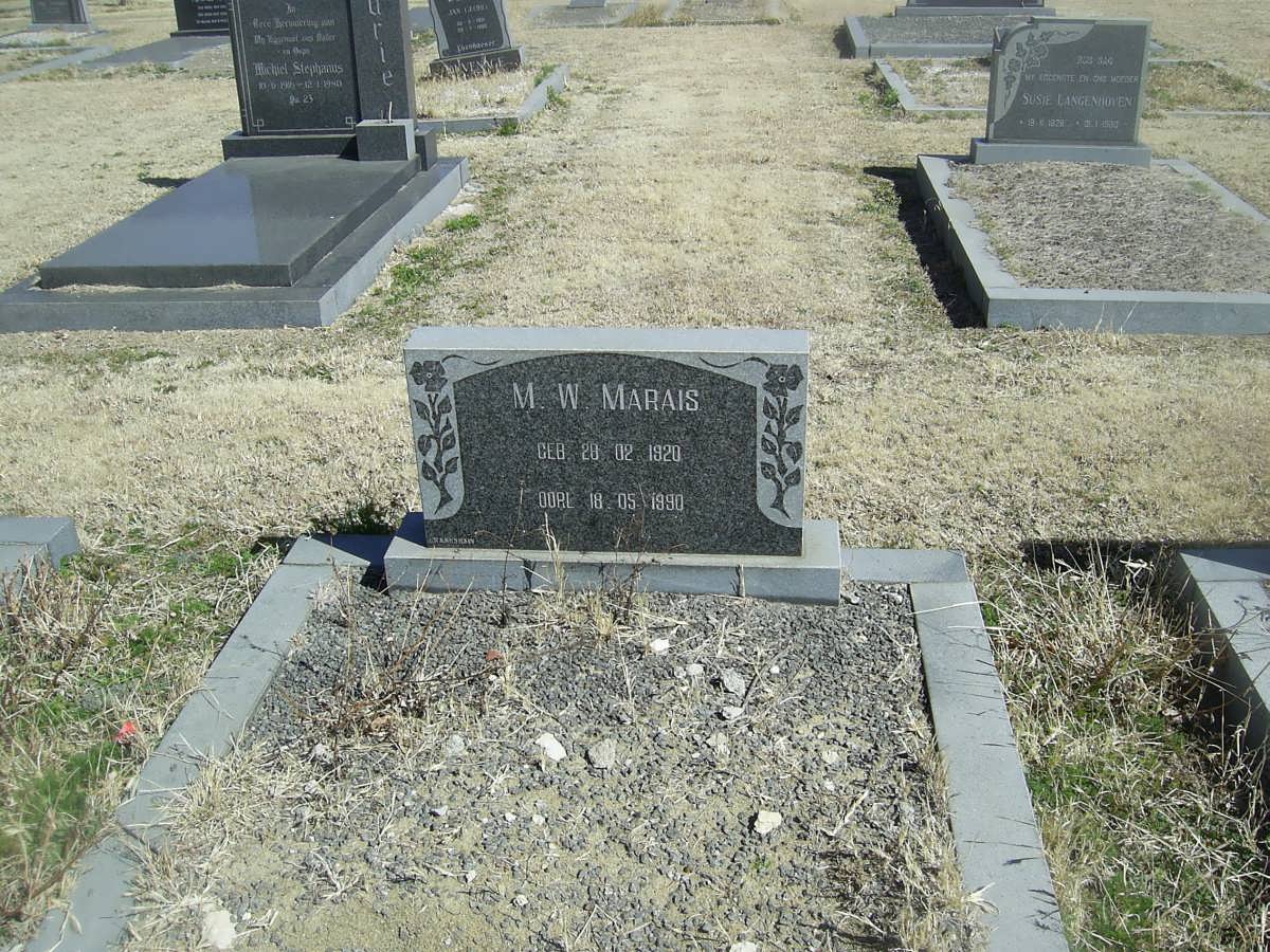 MARAIS M.W. 1920-1970
