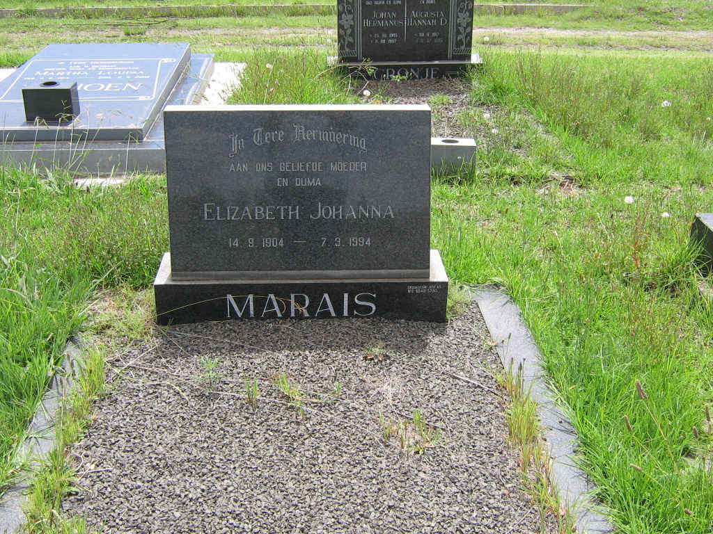 MARAIS Elizabeth Johanna 1904-1994