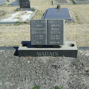 MARAIS Stephanus Francois 1890-1976 &amp; Maria Aletta 1897-1978