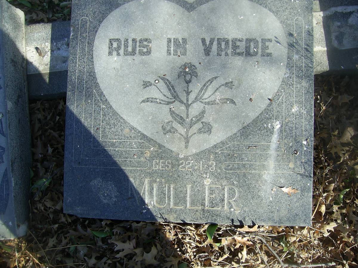 MÜLLER Johannes Petrus 1874-1966 &amp; Maria Aletta Cecilia JOUBERT 1889-1970