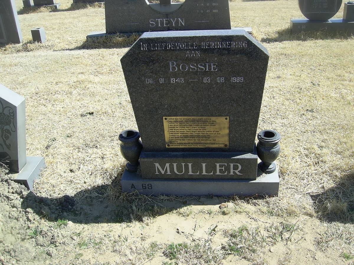 MULLER Bossie 1943-1989