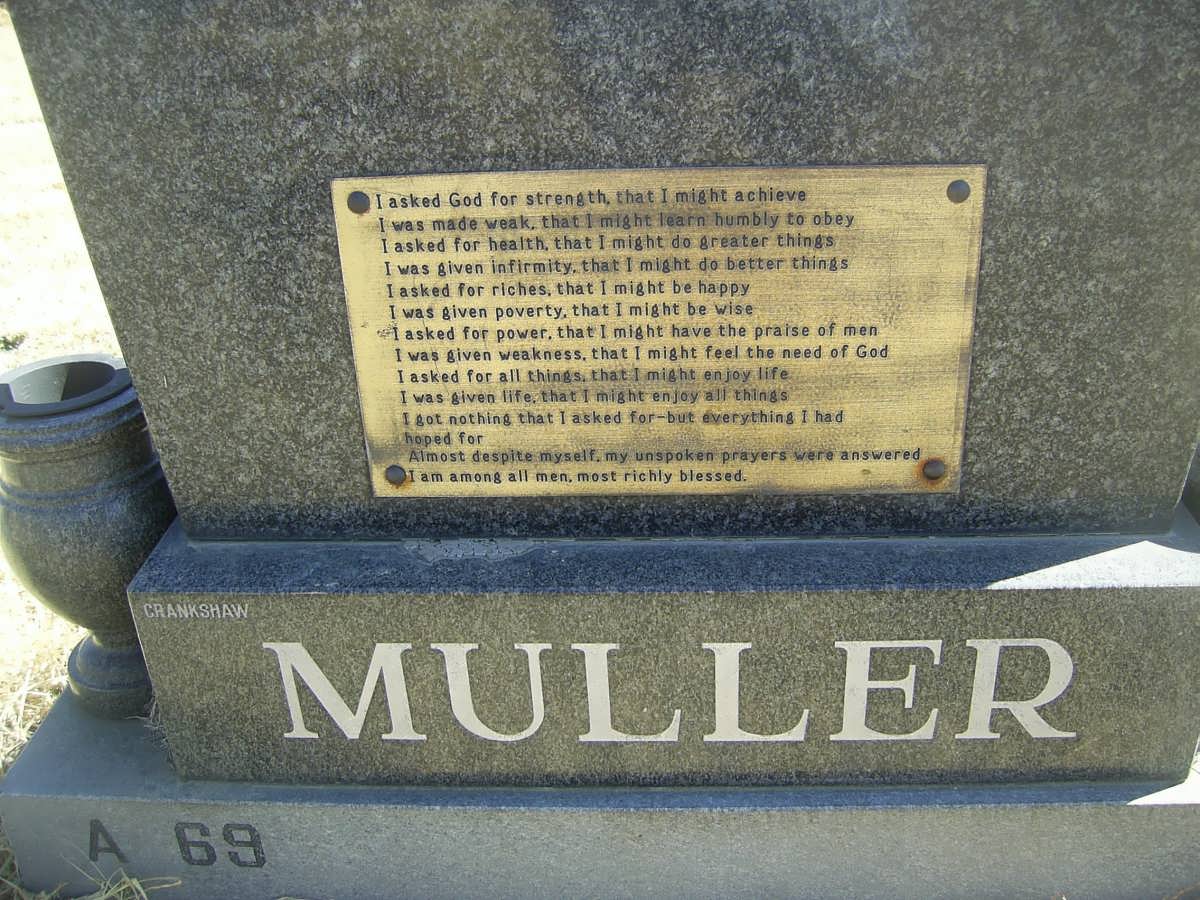 MULLER Bossie 1943-1989