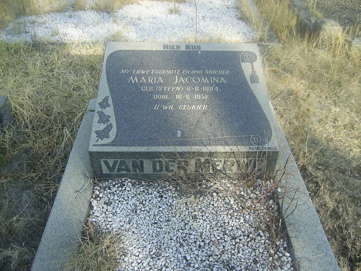 MERWE Maria Jacomina, van der nee STEYN 1894-1951