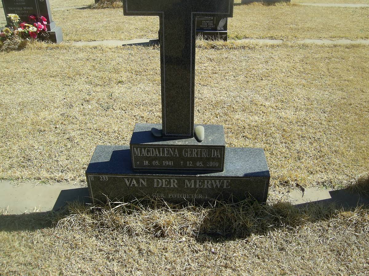 MERWE Magdalena Gertruda, van der nee POTGIETER 1941-2000