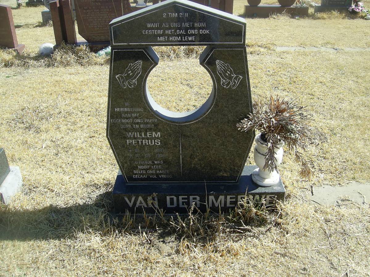 MERWE Willem Petrus, van der