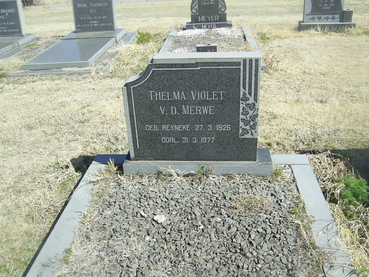 MERWE Thelma Violet, v.d. 1926-1977