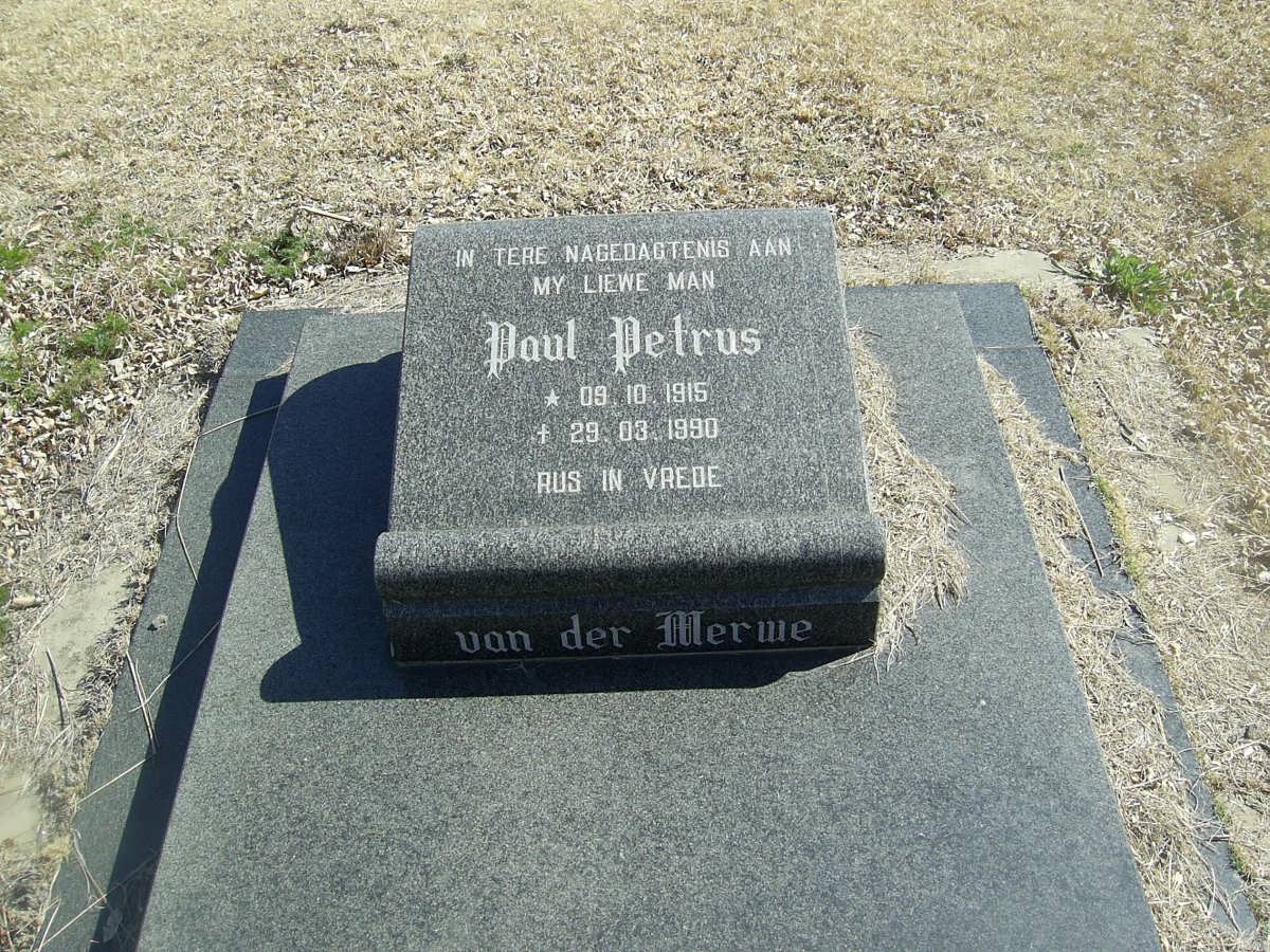 MERWE Paul Petrus, van der 1915-1990