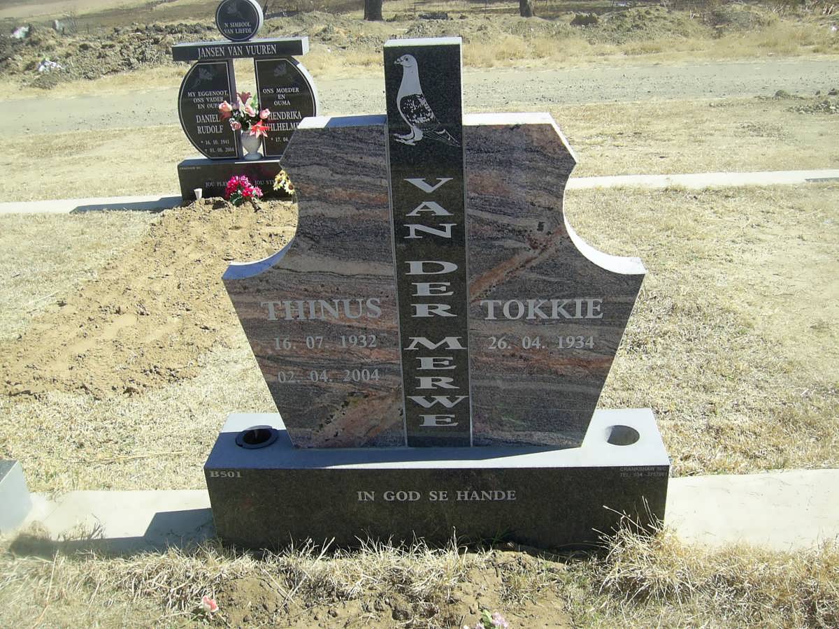 MERWE Thinus, van der 1932-2004 &amp; Tokkie 1934-