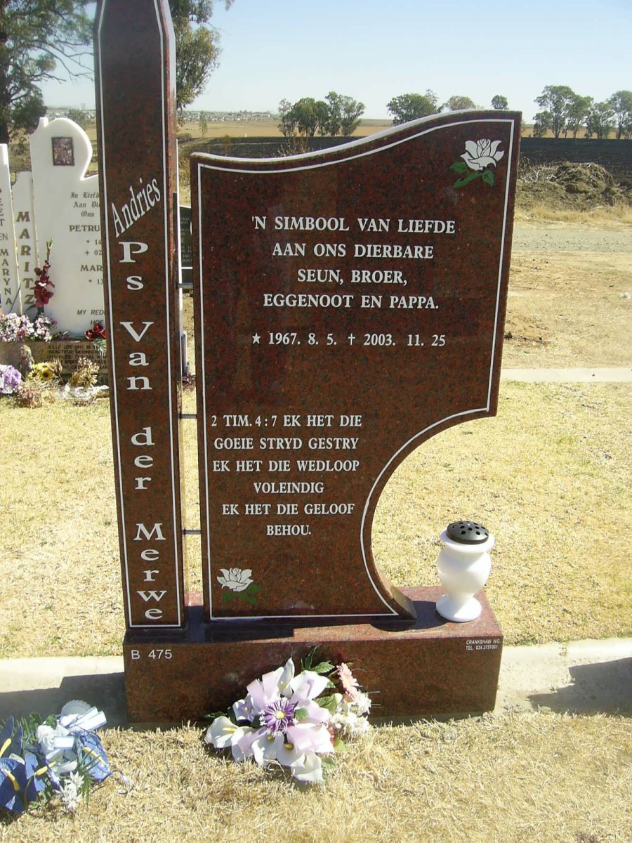 MERWE Andries, van der 1967-2003
