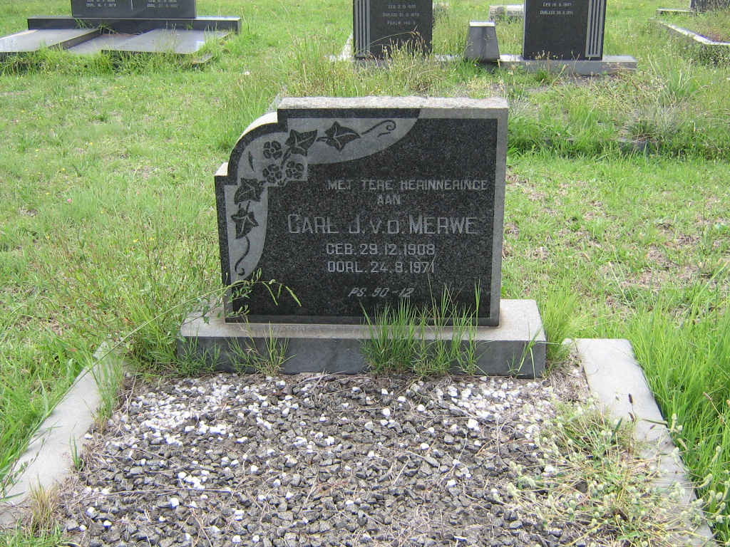 MERWE Carl J., v.d 1908-1971