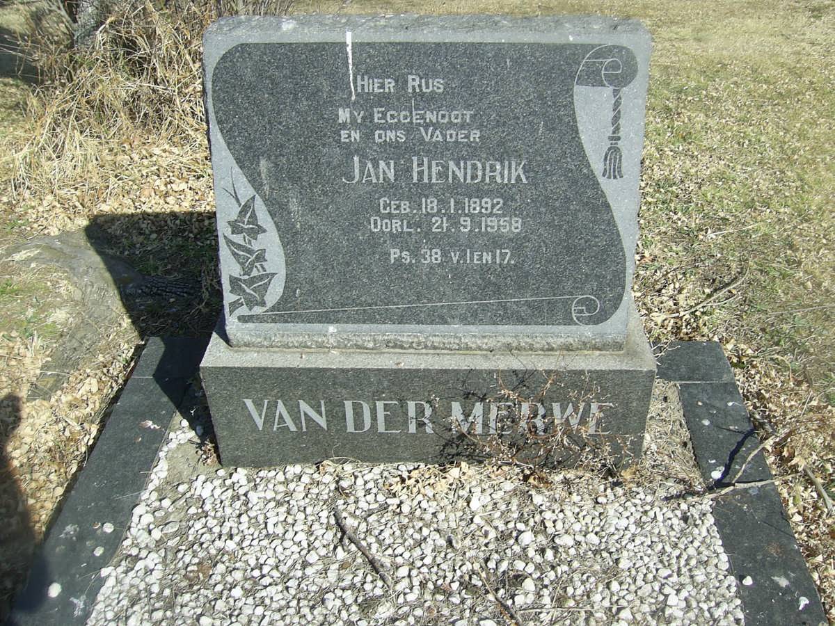 MERWE Jan Hendrik, van der 1892-1958