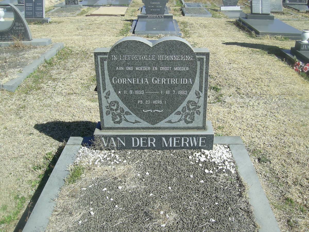 MERWE Cornelia Gertruida, van der 1899-1983