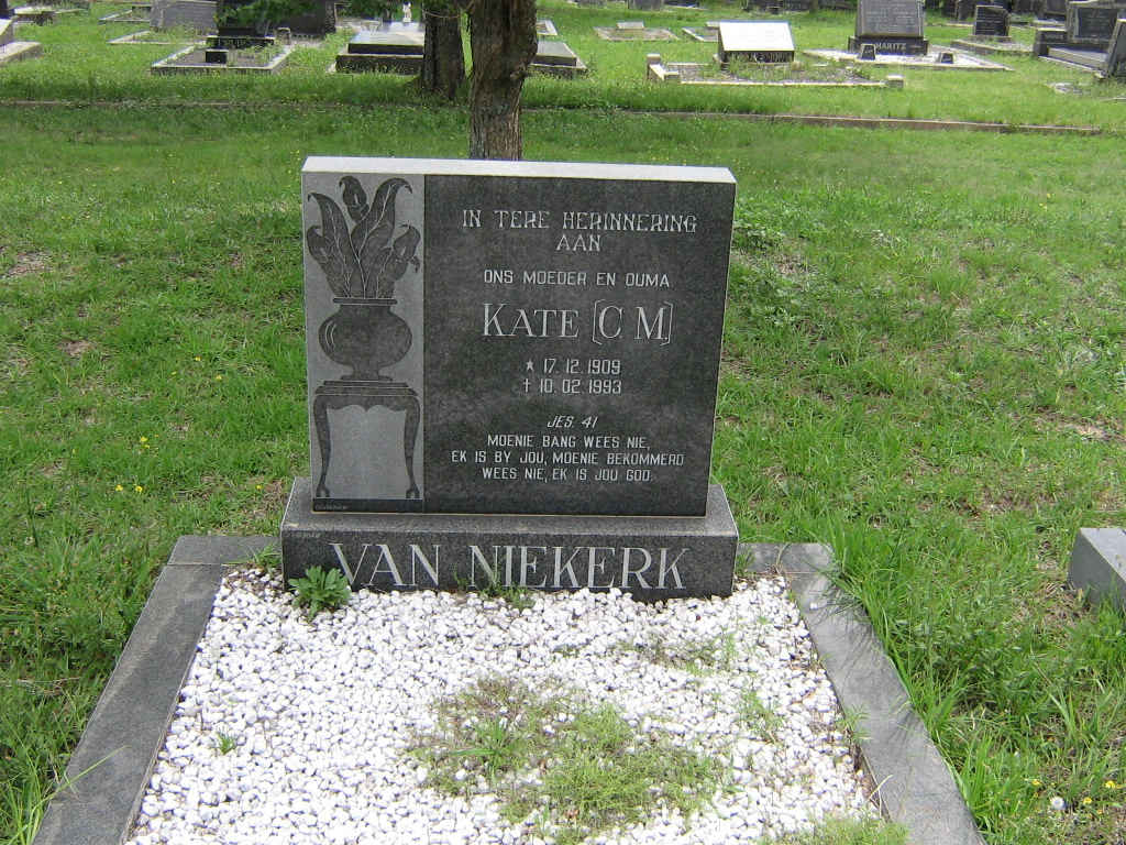 NIEKERK C.M. 1909-1993