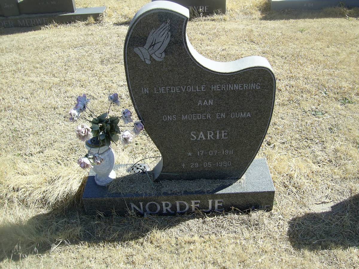 NORDEJE Sarie 1911-1990