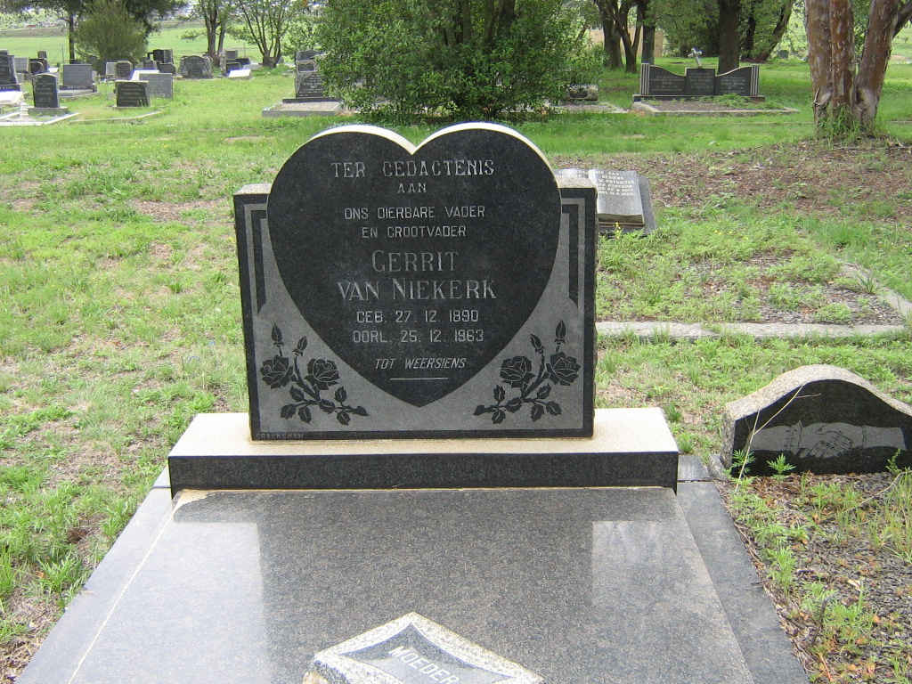 NIEKERK Gerrit, van 1890-1963