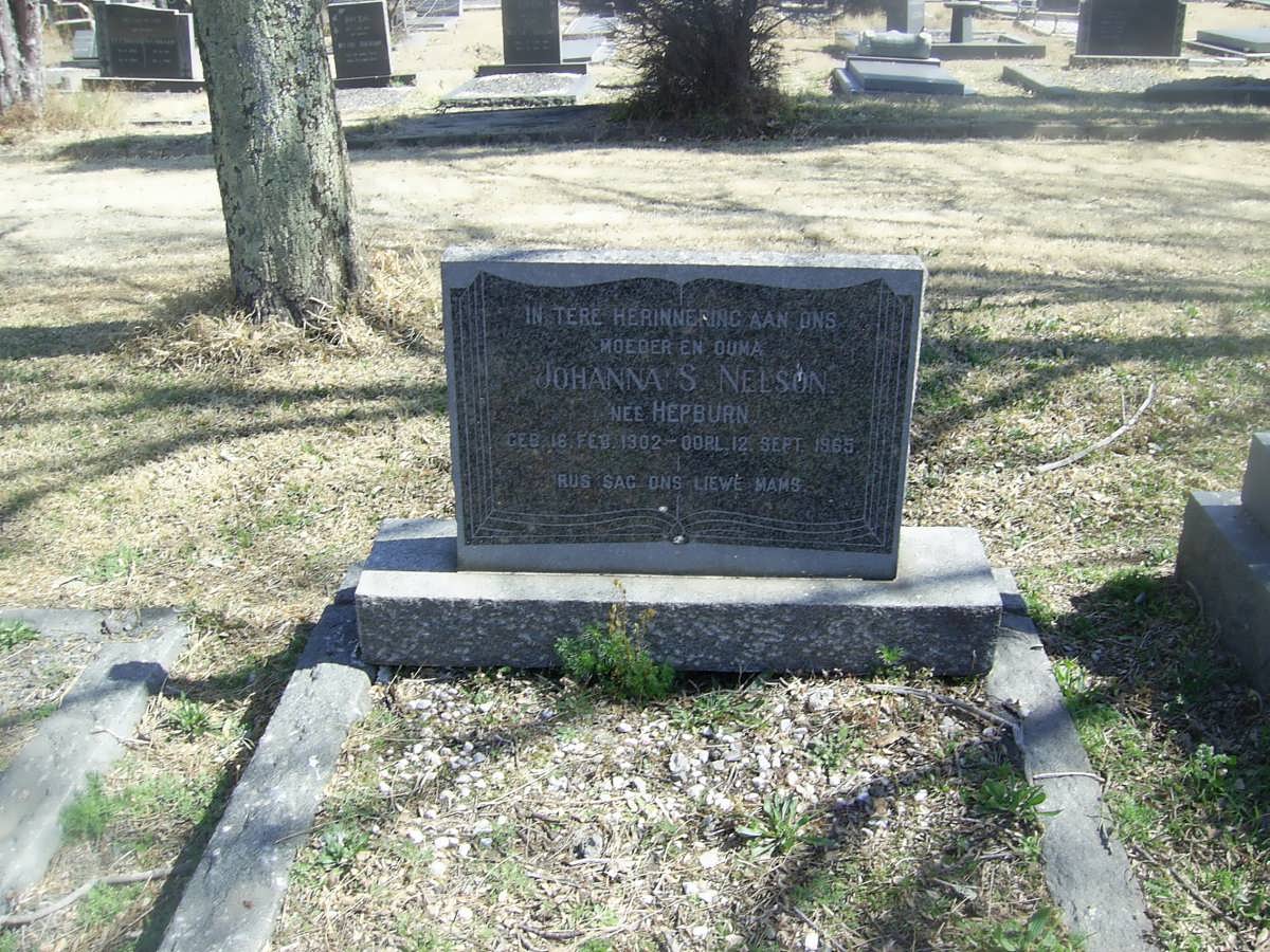 NELSON Johanna S. nee HEPBURN 1902-1965