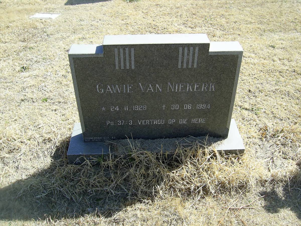 NIEKERK Gawie, van 1928-1994