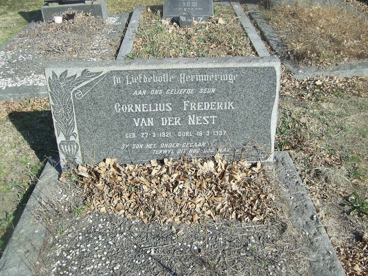 NEST Cornelius Frederik, van der 1921-1937