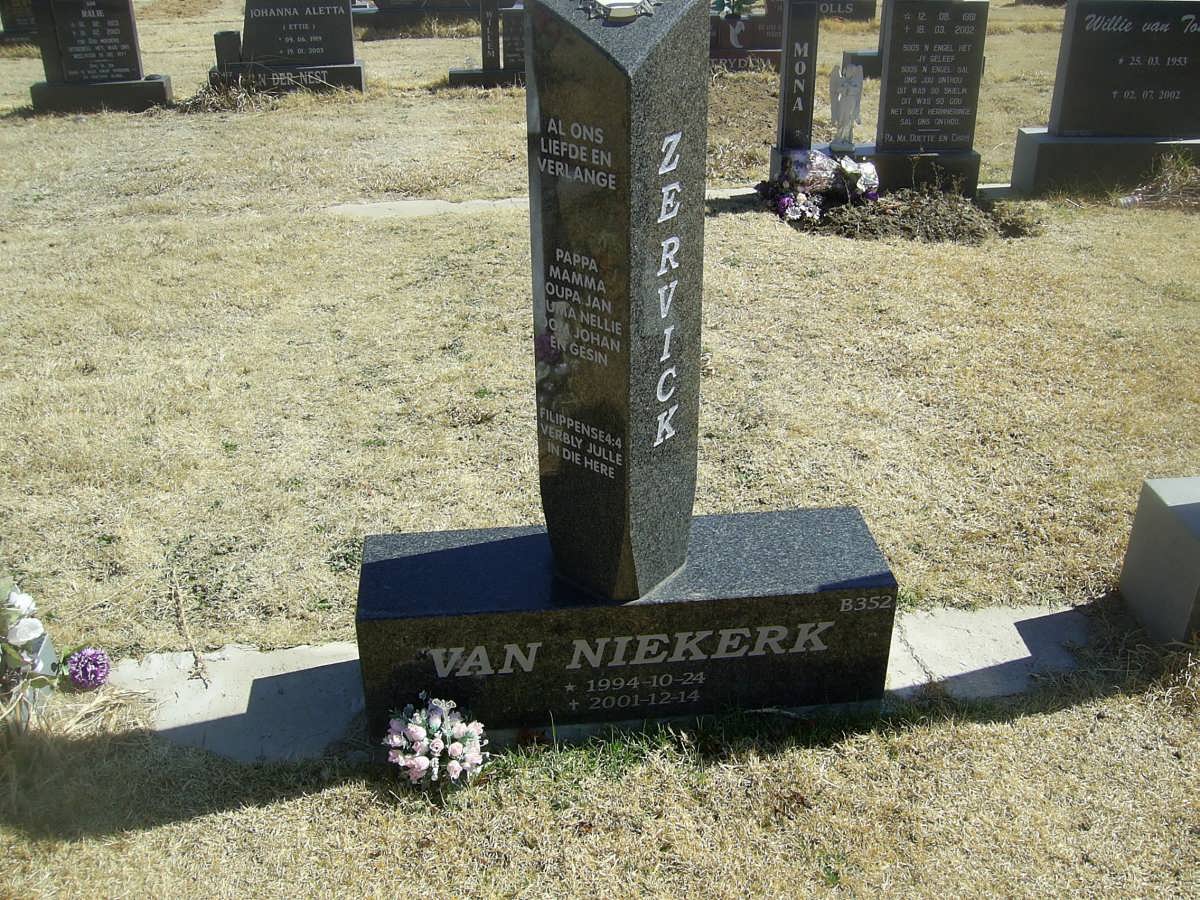 NIEKERK Zervick, van 1994-2001