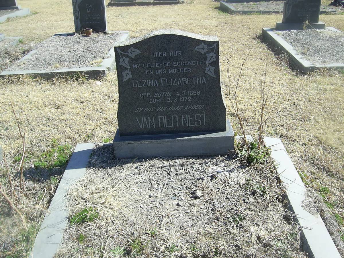 NEST Gezina Elizabeth, van der nee BOTHA 1898-1972