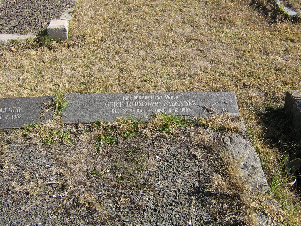 NIENABER Gert Rudolph 1868-1953 &amp; Hester Catharina HEYMANS 1863-1952