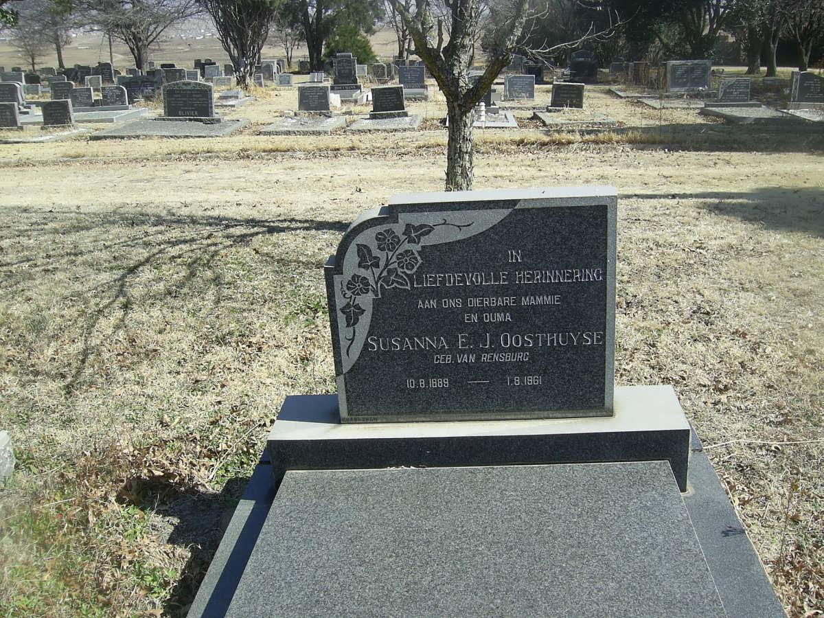 OOSTHUYSE Susanna E.J. nee VAN RENSBURG 1889-1961