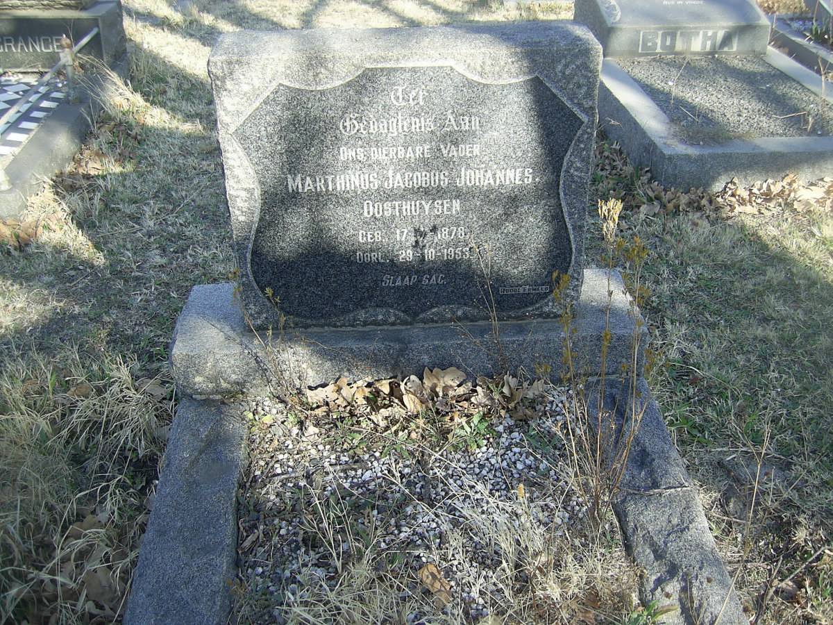 OOSTHUYSEN Marthinus Jacobus Johannes 1878-1953