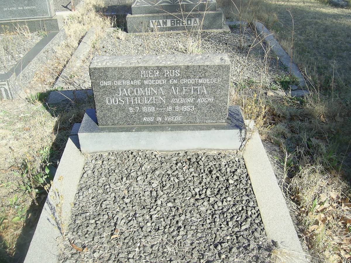 OOSTHUIZEN Jacomina Aletta nee KOCH 1869-1953