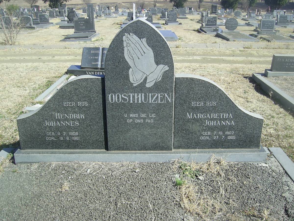 OOSTHUIZEN Hendrik Johannes 1908-1981 &amp; Margaretha Johanna 1907-1985