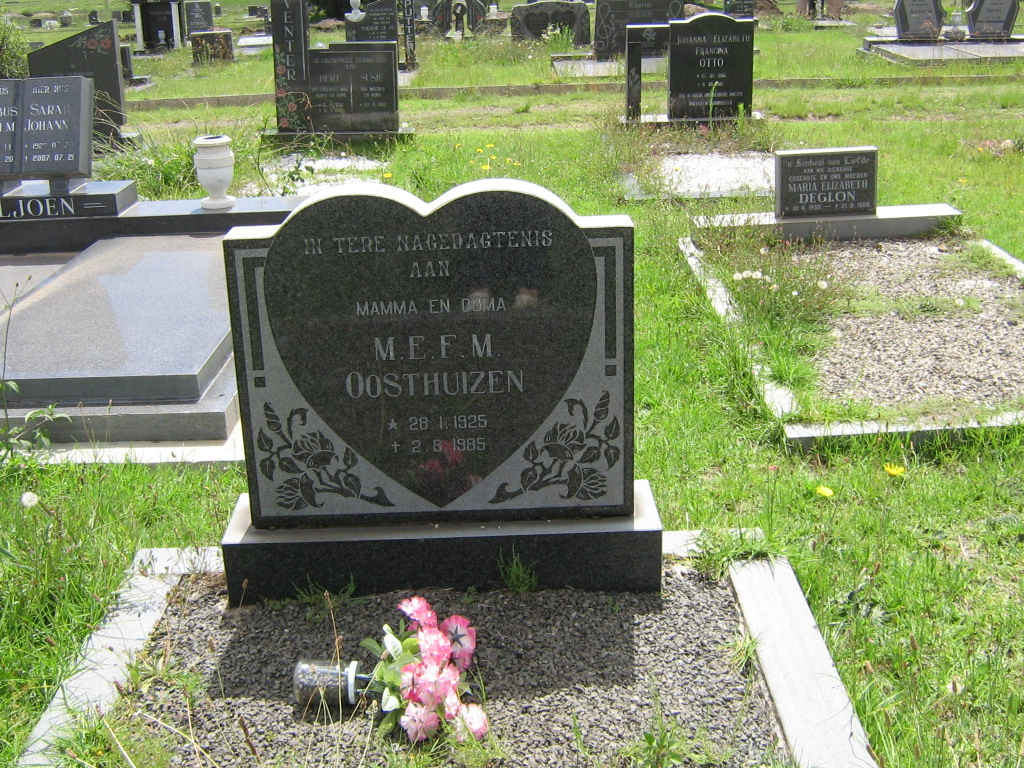 OOSTHUIZEN M.E.F.M. 1925-1985
