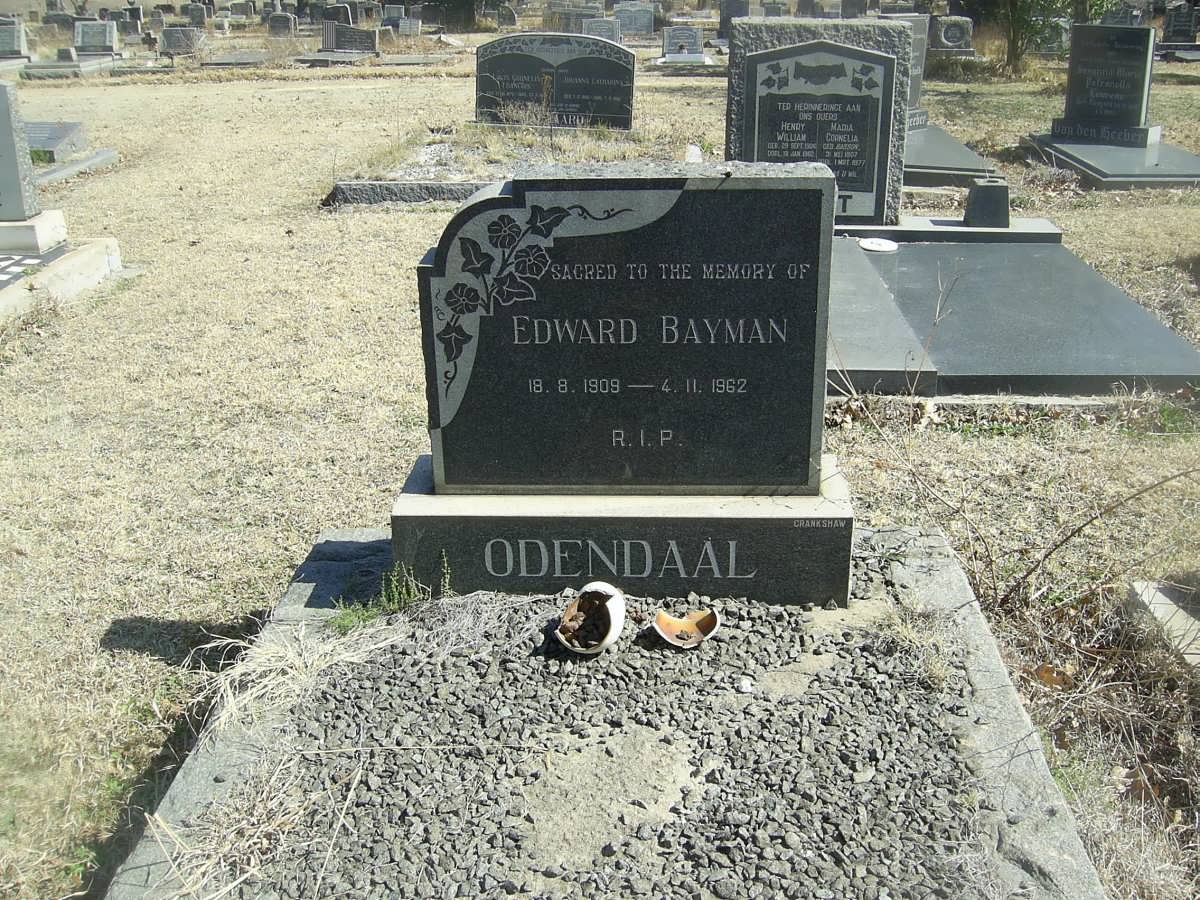 ODENDAAL Edward Bayman 1909-1962