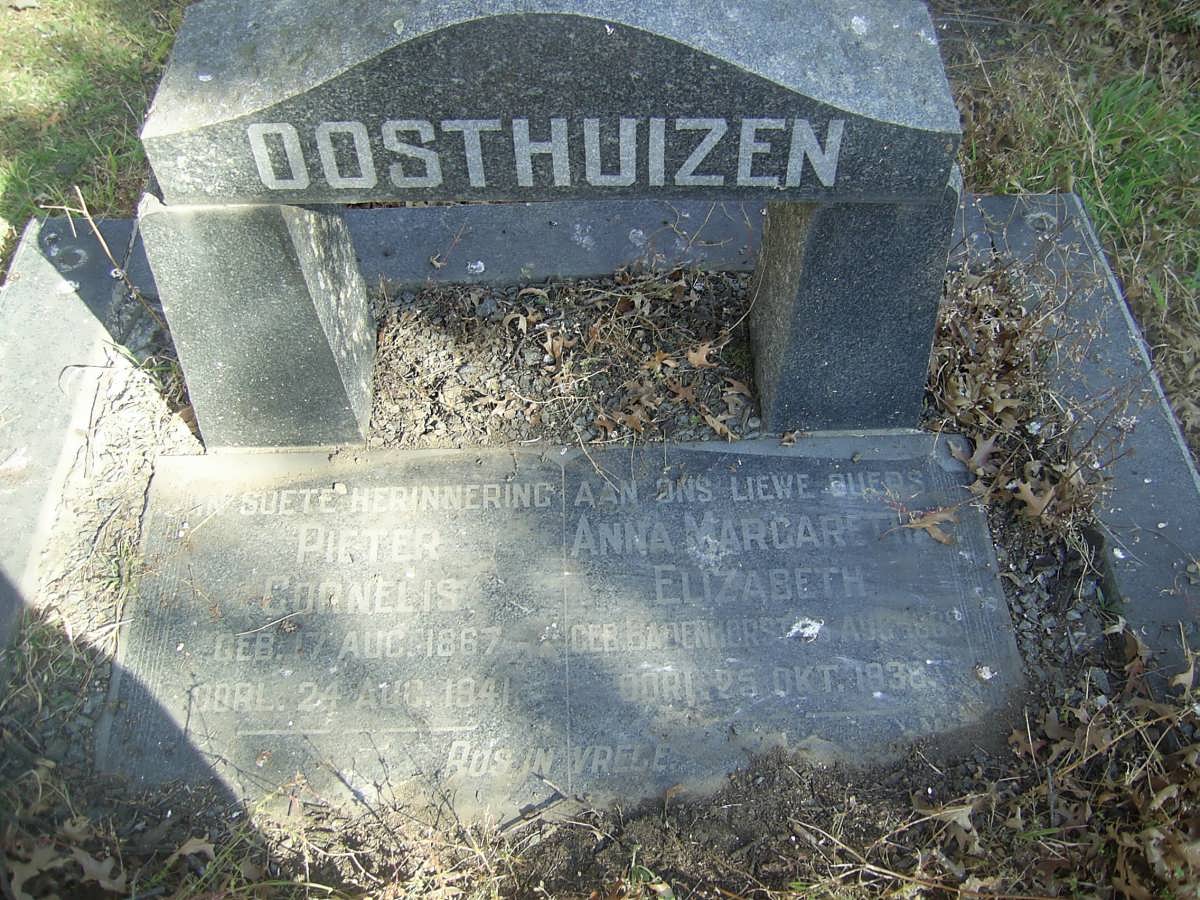 OOSTHUIZEN Pieter Cornelis 1867-1941 &amp; Anna Margaretha Elizabeth BADENHORST 1868-1938