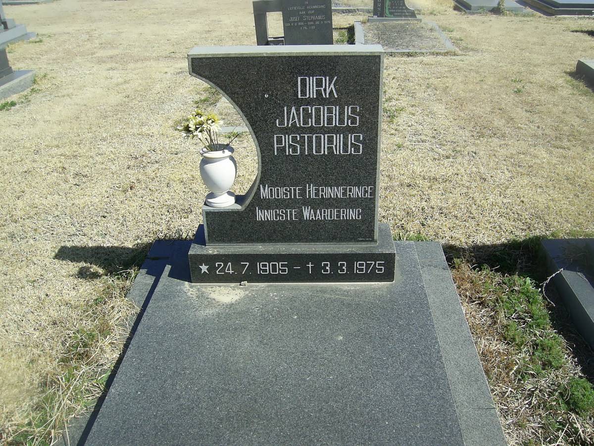 PISTORIUS Dirk Jacobus 1905-1975
