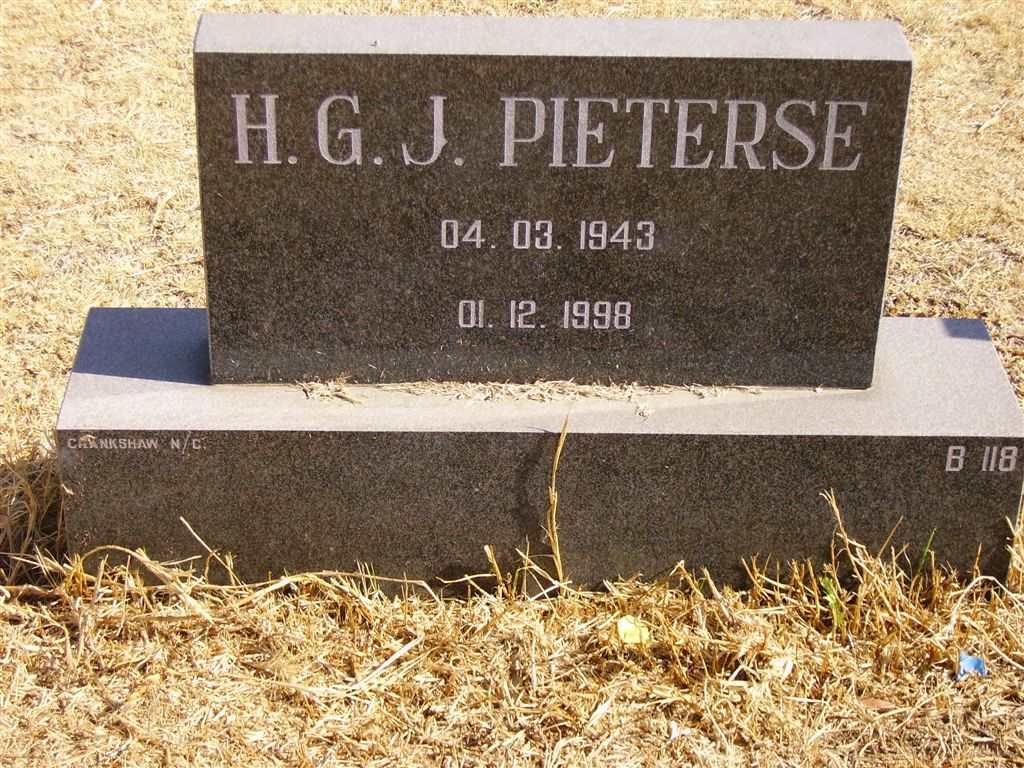 PIETERSE H.G.J. 1943-1998