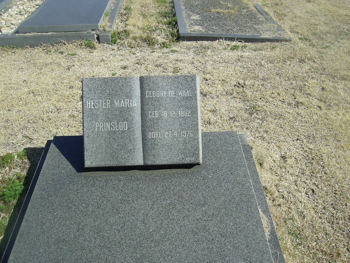 PRINSLOO Hester Maria nee DE WAAL 1882-1976