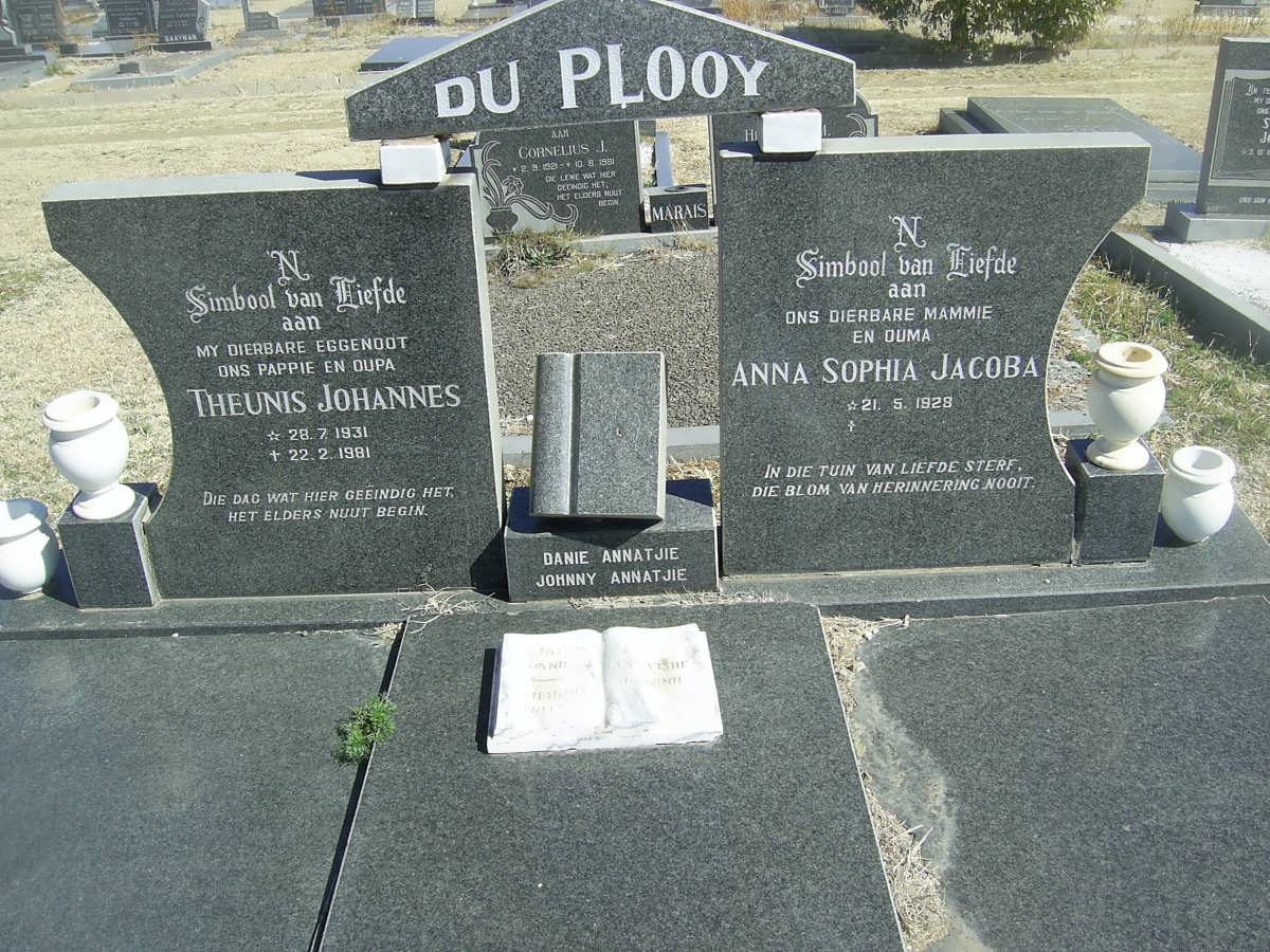 PLOOY Theunis Johannes, du 1931-1981 &amp; Anna Sophia Jacoba 1928-