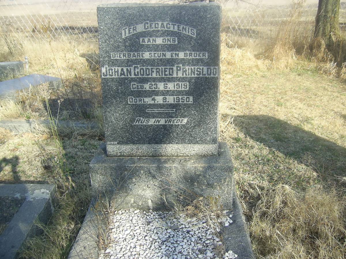 PRINSLOO Johan Godfried 1919-1950