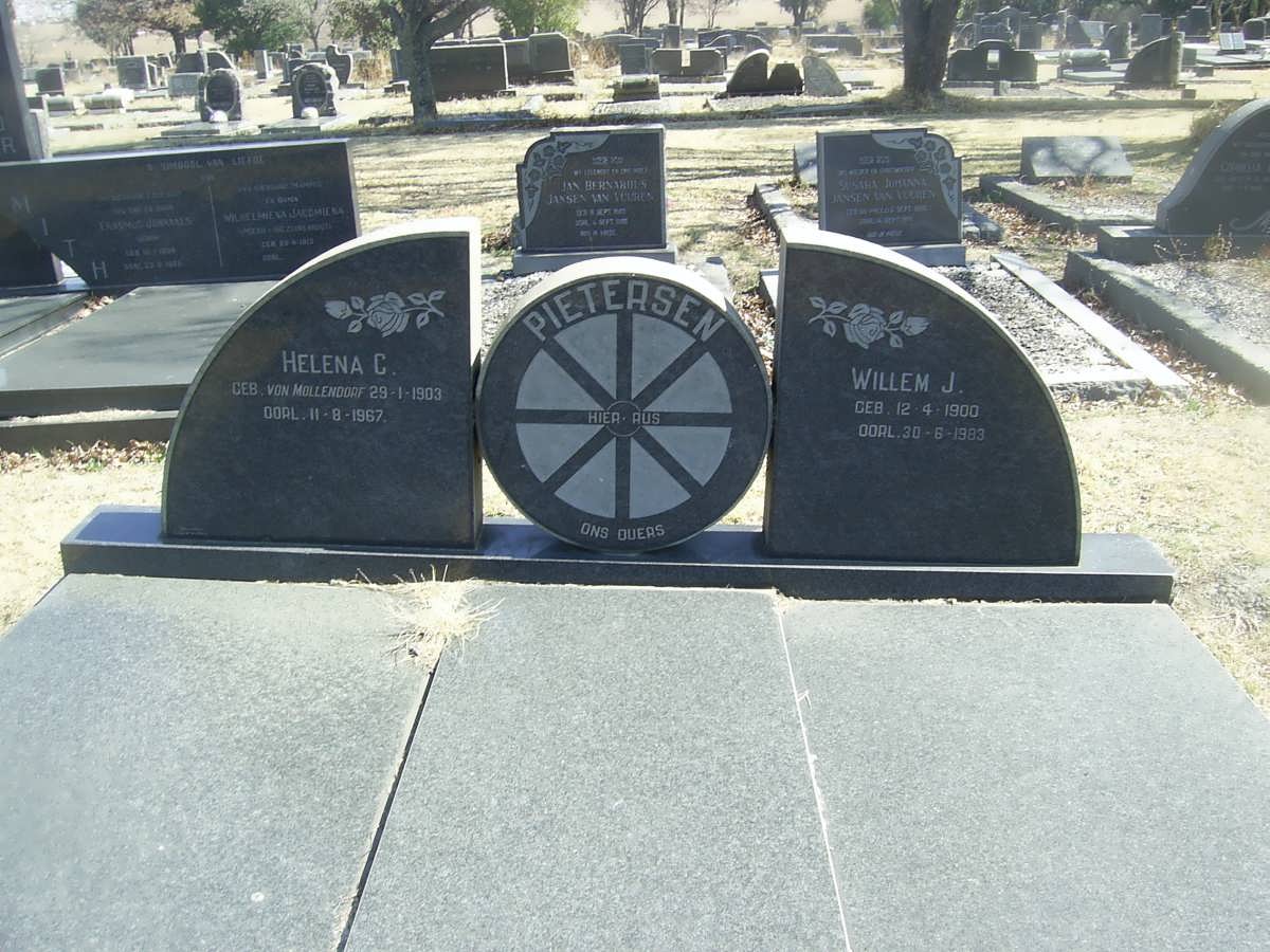 PIETERSEN Willem J. 1900-1983 &amp; Helena C. VON MOLLENDORF 1903-1967