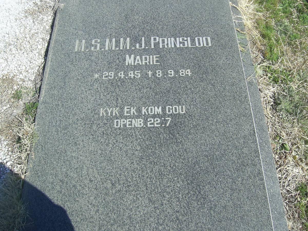PRINSLOO M.S.M.M.J. 1945-1984