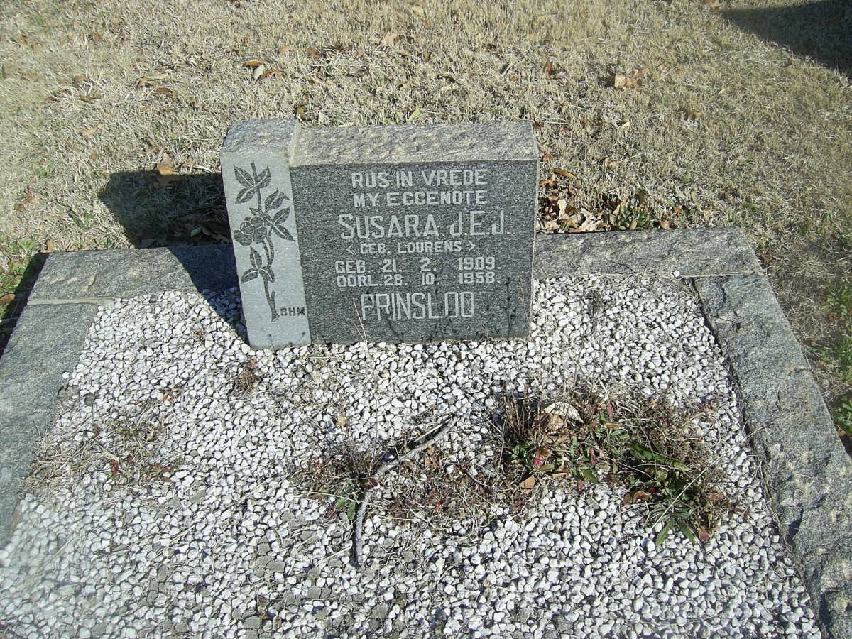 PRINSLOO Susara J.E.J. nee LOURENS 1909-1958
