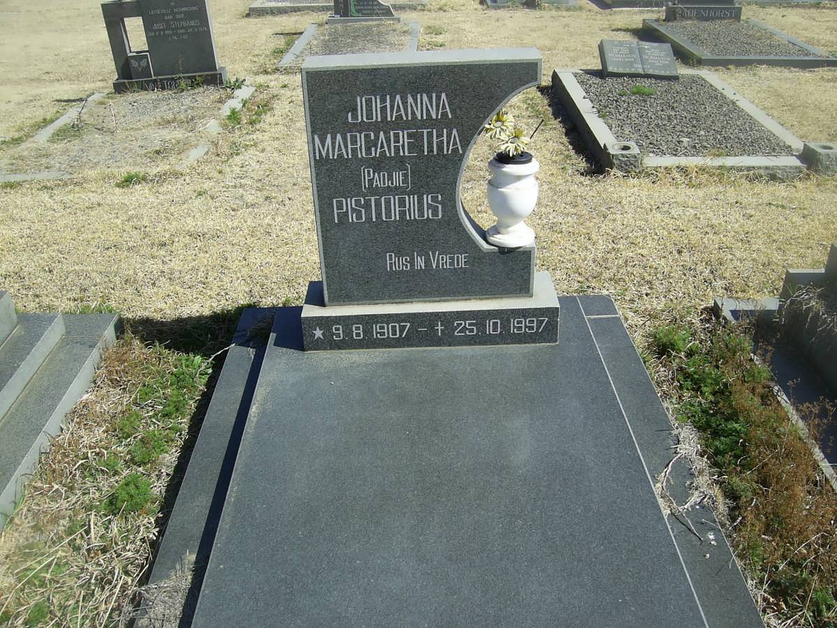 PISTORIUS Johanna Margaretha 1907-1997